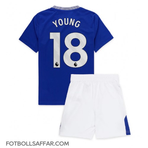 Everton Ashley Young #18 Hemmadräkt Barn 2024-25 Kortärmad (+ Korta byxor)